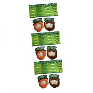 BESPORTBLE 3 Ensembles St. Accessoires Photo Patrick Day Barbe Costume Enfants Trousse Complet Clause Fausse Moustache Moustaches Scrameustache Moustache De F&ecirc;te Fausse Barbe 6 Pi&egrave;ces * 3 (Linspencer, neuf)