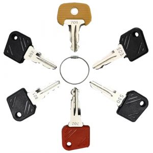 Newyuan Lot de 6 clés de contact pour chariot élévateur 503 530 701 702 801 802 - Compatible avec Linde Jungheinrich HELI - Chariot élévateur - Chariot élévateur de palettes (Qichen1115, neuf)