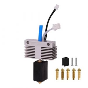 Kit Hotend pour Elegoo Neptune 4 Plus, Neptune 4 Max, extrudeuse, t&ecirc;te d'impression 3D, extrudeuse, kit de bloc de chauffage avec 5 buses en laiton suppl&eacute;mentaires de 0,4 mm et 1 couvercle en silicone (Keyafei, neuf)