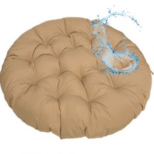 MSNCS Coussin pour Fauteuil Papasan - Rond diamètre 40/50/60/80/100/120 cm épaisseur 10 cm Coussin de Siège Imperméable, extérieur/intérieur - Coussin de Sol pour Meubles de Jardin(Kaki,110x110cm) (geenahont, neuf)