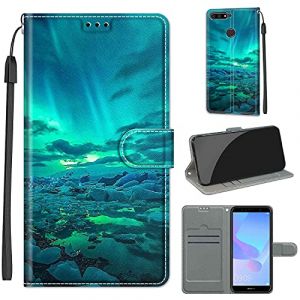 TOMYOU Coque pour Huawei Y6 2018, Housse en Cuir pour Honor 7A, Housse Etui &agrave; Rabat Premium en Cuir PU [Pochette de Portefeuille] [Fermeture Magn&eacute;tique] pour Huawei Y6 2018 / Honor 7A (WGR Global Business, neuf)