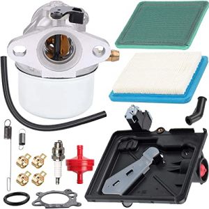 ZAMDOE 799868 498170 carburateur pour Briggs & Stratton 124T02 124T07 126M02 129700 12V800 12C700 4 temps petits moteurs, remplace 14111 799872 694202, avec base d'amorce de filtre à air (ZAMDOE, neuf)