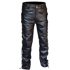 Legging effet mouillé - Entrejambe ouverte - En latex - Pour motard - Aspect cuir - Pantalon de motard - Pantalon zippé - Pour homme, T-02 noir, XXXXXL (Rigyehko, neuf)