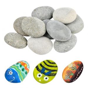 Husalsea Paquet De 10 Galets A Peindre, Galet A Peindre Pierres Naturelles pour La Peinture, Galet Pierres Plates pour Les Projets Artistiques DIY, Pierres DéCoratives DIY (hanwinb, neuf)