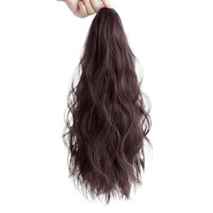 Queue de cheval Postiche Synthèse Naturelle Vague Bouclée Griffe Queue de Cheval Perruque Queue de Cheval Perruque Queue de Cheval Féminine Petites Saisons avec Eau Ondulée Queue de Cheval Extension (yangyanggongsi, neuf)