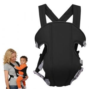 Tbintul Porte Bebe,R&eacute;glable Echarpe de Portage Bebe,Porte-B&eacute;b&eacute; Physiologique,Baby Carrier,Porte Bebe Nouveau n&eacute; Pour B&eacute;b&eacute; De 3.5 &agrave; 15 Kg (Noir) (RAFAELOS-CHRISTOU, neuf)