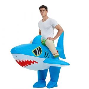 RYTHMARTS Déguisement de Requin Gonflable Costumes Gonflables de Requin Costumes Gonflables d'Halloween Adulte (Shuwei-EU, neuf)