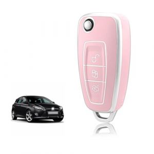 TOOMUME Coque Cl&eacute; TPU, Etui Cl&eacute; &Eacute;tui Cl&eacute; Adapt&eacute; pour Ford Focus Fiesta Kuga Tourneo Transit Connect Custom Courier Puma Galaxy C-Max S-Max, Couvre Clef Cache Cle Voiture Tel&eacute;commande - Flip Key (TOOMUME, neuf)