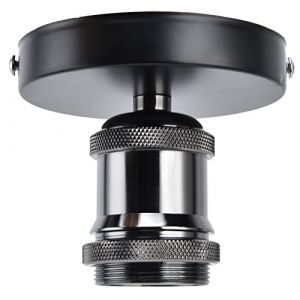 Fockety Douille de Lampe E26 E27, Support de Lampe de Plafond Vintage Support de Base de Lampe Murale de Plafond Industriel Douille &agrave; Vis de Lampe Suspendue avec Accessoires pour la (biaterd, neuf)