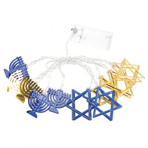 Uonlytech Chaîne Guirlande Lumineuse De Hanoucca Décoration De Hannukah Étoile De 'hanoucca Lumière De Traversier Diwali Lumières D'intérieur Pour 'hanoucca Fer Forgé Led La Toupie (Vivinacy, neuf)