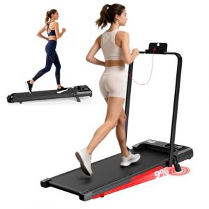 Tapis de Course 4 en 1 Pliable avec Pente 9% &ndash; Tapis Roulant &Eacute;lectrique Silencieux 8 km/h, Moteur 2,5 CV, Syst&egrave;me d&rsquo;Amorti Avanc&eacute;, &Eacute;cran LCD, Cadre Renforc&eacute;, 140 kg Max &ndash; pour Maison & Bureau (ApexPrime Sports, neuf)