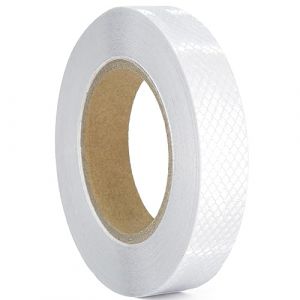 XFXIA Ruban adhésif réfléchissant, blanc, 35 m x 2,5 cm, imperméable, autocollant, pour véhicules, remorques, bateaux (fexia, neuf)