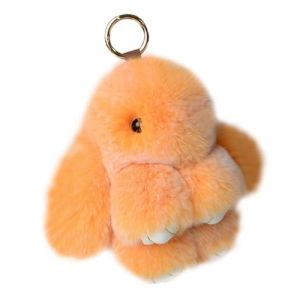 Menocetri Doux Et Moelleux Lapin Keychain Mignon Peluche Faux Fourrure Keychain Pompon D&eacute;coration (orange, 15cm) (J&J Studio, neuf)