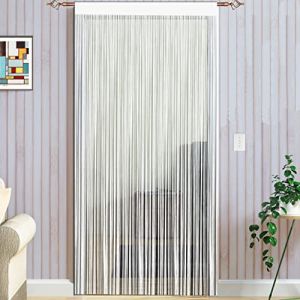 Rideaux à cordes style spaghetti Taiyuhomes faits à la main - Divise-pièces multifonctions - Grillage-moustiquaire pour fenêtres et portes, blanc, 90x200cm (William Taiyu, neuf)