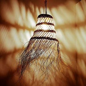 Generico MU2403211010 Lustre en paille naturelle Suspension Maroc à la main Decor 2403211010 (La Maison Unique, neuf)