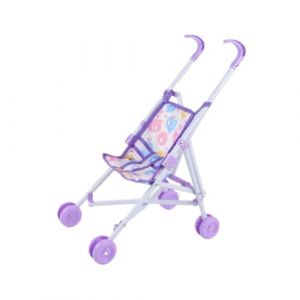 perfk Poussette de Simulation pour poupées, Cadeaux de fête, Mini Landau, Jouet Miniature Pliable pour Enfants de 1, 2 et 3 Ans, Violet (perfk, neuf)