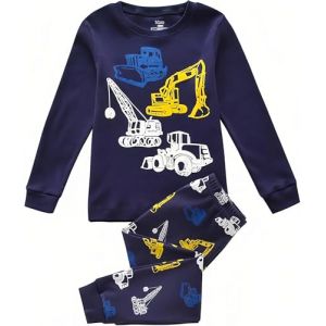 Tkiames gar&ccedil;ons Pyjama pour gar&ccedil;on Camion Dinosaure Kid Stubbs Toddler V&ecirc;tements &agrave; Manches Longues Pyjama Ensemble de Nuit - Bleu marine - 8 ans (MIXIDON, neuf)