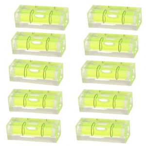 Zwenjuan Mini Niveaux à Bulle,10 pièces Niveau à Bulle,Petit Niveau,Mini Niveau Camping Car Niveau à Bulle de Précision,pour La Mesure De L'Équilibre(15 x 15 x 40 mm) (Zwenjuan, neuf)