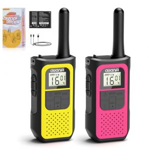 AWANFI Talkie Walkie Enfants Longue Port&eacute;e Rechargeable 2 Pi&egrave;ces, Talkie-Walkie USB C avec 16 Canaux, Walkie Talkie Adultes PMR446 avec VOX pour Camping, Randonne&eacute;, V&eacute;lo, Cadeau Jouet pour 3-12 Ans (AWANFI Direct, neuf)