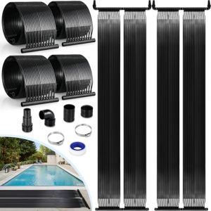 Chauffage Solaire pour Piscine 150x300 cm, Chauffage Solaire de Piscine, Collecteur Solaire, Réchauffeur Solaire pour Piscine de 4,2㎡ jusqu'à 24000l d'eau, Tapis solaires, Extensible, Résistant aux UV (Dorigod Trading Limited, neuf)