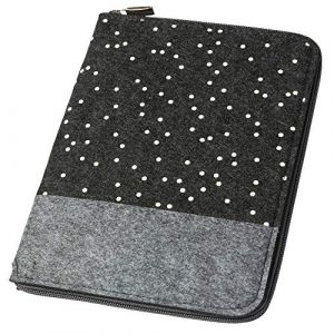 Mom's Organiseur pour carnet de maternité et carnet en feutre avec fermeture éclair à pois et écusson (couleur au choix), couverture A5 en tant que pochette pour passeport et maternelle (2in1) (luxdag, neuf)