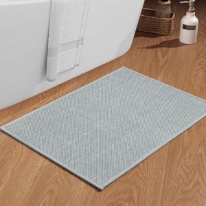 chakme Tapis de bain 43 x 61 cm antidérapant avec dos en caoutchouc Tapis de bain antidérapant lavable Tapis de bain Tapis de bain Tapis de bain Tapis de bain Tapis de douche Gris clair (YouFeng Trading, neuf)