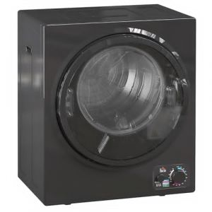 HOMCOM Sèche-linge à évacuation portable, sèche-linge électrique 850 W, 4 Kg, 4 modes de séchage, 2 niveaux de chauffage, cuve en acier inoxydable, installation murale, pour appartement dortoir, noir (Aosom FR, neuf)