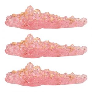 VALICLUD Lot de 3 Supports pour Pinceaux de Nail Art en Cristal Transparent Feuille D&rsquo;Or Porte-Stylos et Organisateur Polyvalent pour Manucure Maquillage et Dessin Base Stable Couleur (Cedongh, neuf)