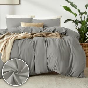 puredown 1PCS Housse de Couette 135x200cm + 1PCS Taies d'oreiller 80x80cm, Sets de Housse Couette en Microfibre, Parure de Lit, Oeko-TEX,Brun (Laifudi, neuf)