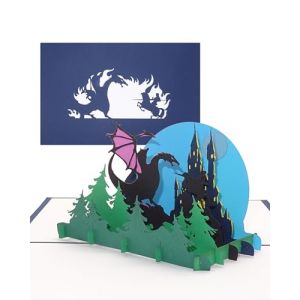 Carte pop-up &laquo; Dragon & Chevalier &raquo; Carte d'anniversaire avec dragon et ch&acirc;teau chevalier &ndash; Invitation, cadeau, bon pour anniversaire, anniversaire d'enfant et rentr&eacute;e des classes (Cologne Cards | Pop-Up Karten, neuf)