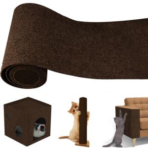 Diy Climbing Cat Scratcher Tapis anti-rayures auto-adh&eacute;sif pour chat, motif griffoir, autocollant pour chat, rouleau prot&egrave;ge (brun fonc&eacute;) (MINGSWL, neuf)