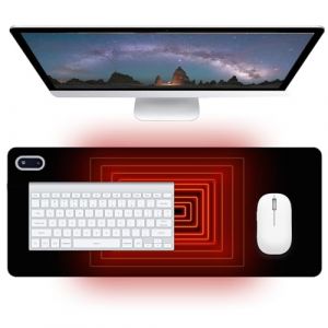 SPORWAY Sous-main Tapis de souris chauffant : 80 x 33 cm Grand tapis de souris Sous-main de bureau &eacute;tanche, 5 niveaux de chauffage et arr&ecirc;t automatique 4 heures Sous-main de table Chauff&eacute; pour la (ANDREAS-MICHAIL, neuf)