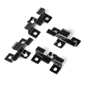 SUPAWAY 100 Clips pour terrasse Clips pour terrasse en WPC Clips pour terrasse en acier Clips pour terrasse en composite 7,5 mm Fixation invisible Clips de fixation Plage de serrage 7.5 mm, Noir (HUCI, neuf)