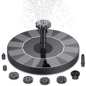 AISITIN Fontaine Solaire Exterieure de Jardin, Fontaine Exterieure de Jardin avec 6 Buses, Pompe Solaire Bassin Exterieur pour Étang Piscine Patio Décoration (AISITIN Boutique Flagship Officielle QW, neuf)