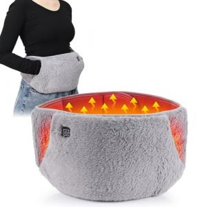 Coussin Chauffant,Ceinture Chauffante Lombaire avec Connexion USB,Arrêt Automatique,3 Températures Ceinture Chauffante Regle Douloureuse,Ceinture Chauffante Dos pour Le Dos,l'Abdomen ﻿ (Gris) (NEW CRAB LIMITED, neuf)