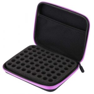 Support d'huile Essentielle de Voyage,Boite Huile Rangement Huile Essentielles,Étui de Transport d'huile Essentielle Portable Sac de Rangement Huile Essentielle 63 Trous pour Huiles Parfumées (KnowStoree, neuf)