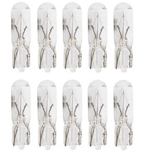 PNNNU 10 Pi&egrave;ces W2W T5 12V 1.2W Voiture Lampe Halog&egrave;ne Instrument Lumi&egrave;res Tableau De Bord Ampoule Auto Int&eacute;rieur Lumi&egrave;re Voiture Style,Blanc (Baikugogo, neuf)