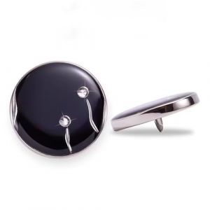 ftiemlovde 10 Gros Bouton Argent&eacute; Manteau Pour Blazer M&eacute;Tal &agrave; Coudre ，Couvre Boutons Noir Strass Couture de Manchettes Femme Chemise Smoking，Perfect Homme Boutons Pantalon Pour Capitonnage (D10 20mm) (ftiemlovde, neuf)