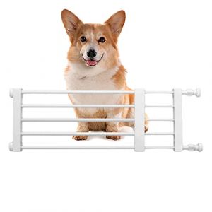 OKUYAN Barrière pour Chien | Barrière de sécurité Basse en Acier Extensible pour Animaux de Compagnie - Barrière pour bébé Facile à Installer pour Portes, escaliers, couloirs, intérieur/extérieur (Eternitry, neuf)