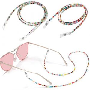 Cha&icirc;ne Lunettes Femmes, 2 Pi&egrave;ces Cha&icirc;ne pour Lunettes Cordon Lunettes Cha&icirc;ne de Lunettes de Soleil Cha&icirc;ne de Lunettes pour Lunettes de soleil Lunettes de Lecture Lunettes pour Femmes (Newbilty OU, neuf)