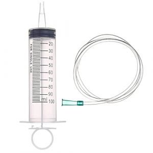 1 lot de seringue en plastique de 100 ml avec tube, seringue à pointe de cathéter, seringue industrielle de jardin, seringue de mesure à usages multiples pour laboratoires scientifiques, arrosage, (lantian2019, neuf)