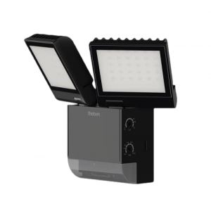 Theben 1020803 theLeda S17-100 BK Projecteur LED I Détecteur de mouvement intégré I noir I 17 W I Montage mural I Couleur de lumière 4000 K I Angle de détection 180° I Portée 10 m I Orientable (avantrado.shop, neuf)