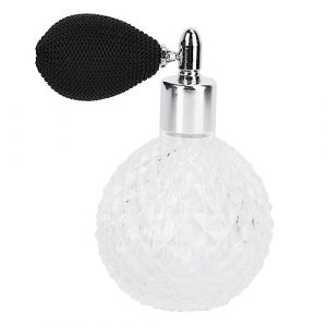Gatuida Flacon Vaporisateur Parfum Vintage Verre Refillable avec Poire Dorée Flacon Pulvérisateur Transparent pour Échantillon Parfum et Lotion (Queenie ruy, neuf)