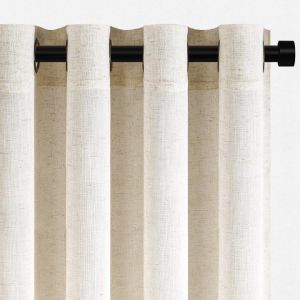 Topfinel 1pc Rideau Porte Fenetre Boheme 300cm Hauteur Rideaux Voilage Lin Naturel Our Salon Moderne Chambre Adult Dressing Cuisine Porte Fenetre Boheme Translucides à Oeillets 300x260cm LxH (NoledarEU, neuf)