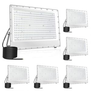 Fosingut Spot LED Ext&eacute;rieur 400W, 40000LM Projecteur LED Ext&eacute;rieur,588 LEDs IP65 Luminaire Exterieur Etanche,6500K Blanc Froid Eclairage Exterieur Murale pour Cour,Jardin,Garage,Terrasse,Entr&eacute;e-6PCS (Teyinuo Lighting, neuf)