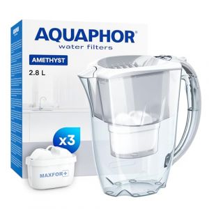 AQUAPHOR Carafe filtrante Amethyst avec (3) Filtre Maxfor+ 200L - 2,8 L - Blanc (AQUAPHOR France, neuf)
