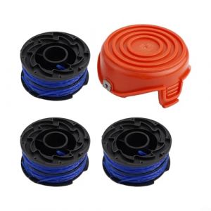 Ensemble de bobines et de ligne pour débroussailleuse Black & Decker pour GL315 GL350 GL650 fiables et pièces (1 capuchon + 3 bobines) (Magictown-EU, neuf)