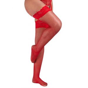 ohmydear Bas pour Porte-Jarretelles Femme Dentelle Sexy R&eacute;sille Grande Taille Collant Bas Autofixants Antid&eacute;rapant Silicone Lingerie Tenue Sexy Hot Porte Jarretelle (OHMYDEAR, neuf)