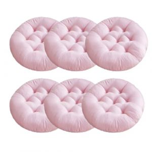 Mozzeilee Coussin de Chaise Rond, Coussin de Si&egrave;ge Doux Int&eacute;rieur Ext&eacute;rieur pour Chaises de Salle &agrave; Manger 40x40cm, Tapis de Chaise pour Fauteuils Jardin Canap&eacute; en Rotin pour Chambre Sol Camping (Rose (Mozzeilee, neuf)