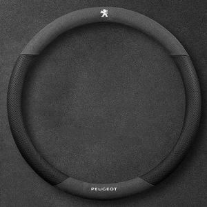 HGDFSVD Couvre Volant Voiture, pour Peugeot 107 207 407 408 206 306 307 308 406, en Polyester ou un m&eacute;lange de polyester, Noir (zhangqiufangshangdian, neuf)